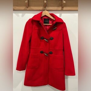 ❤️ Talbots Vibrant Red Wool Toggle Pea Coat – Women’s Size 2 – Valentine’s